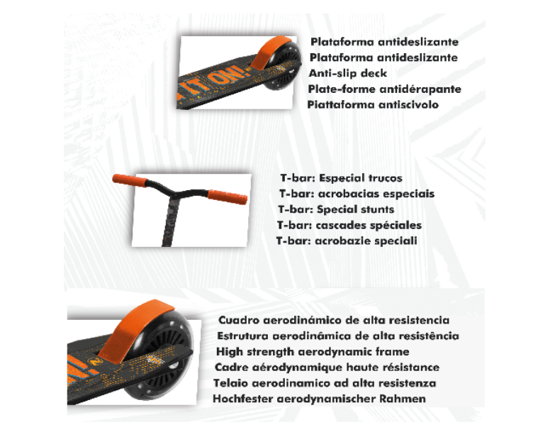 Patinete 2 Ruedas Ryder Wild Bull Freestyle Nerf (3299)