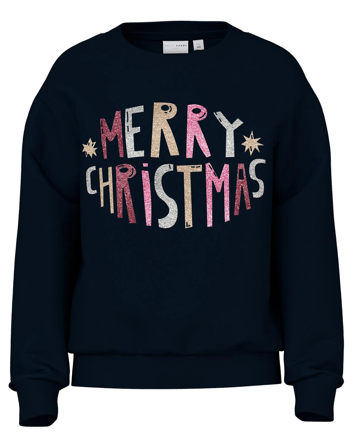 Sweatshirt NKFVISMAS MERRY CHRISTMAS in black