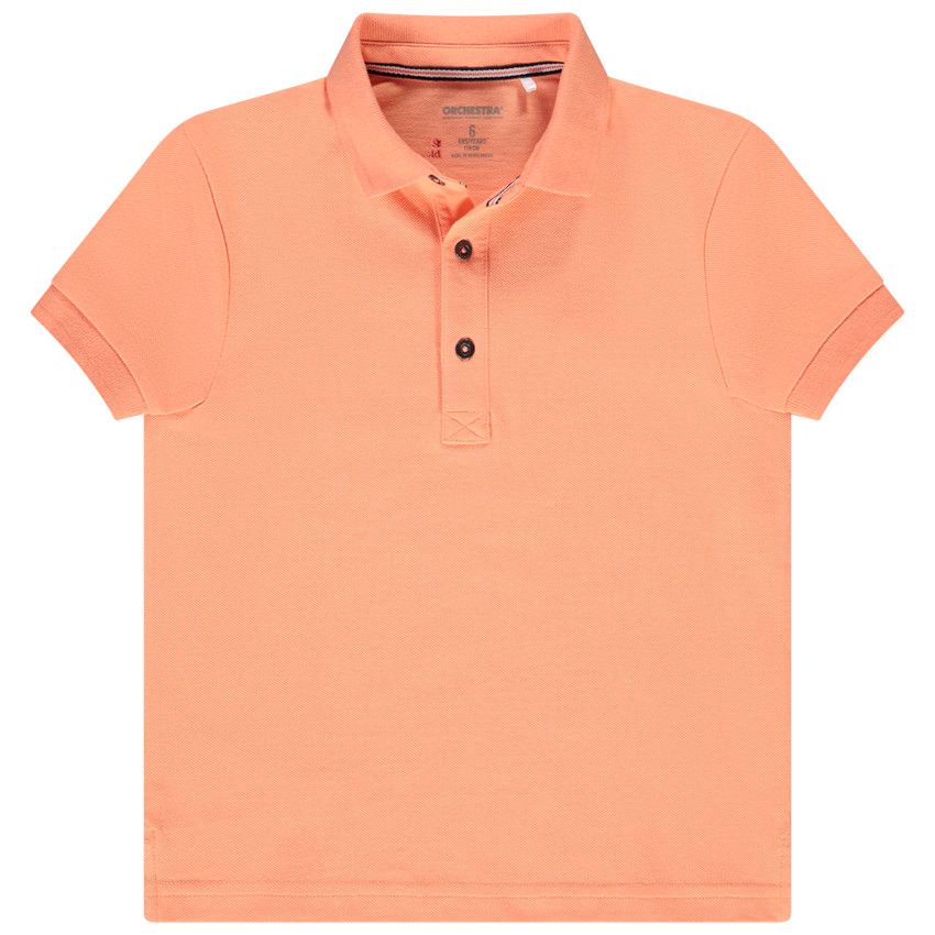Polo manches courtes en coton piqué uni pour garçon - Multicolore
