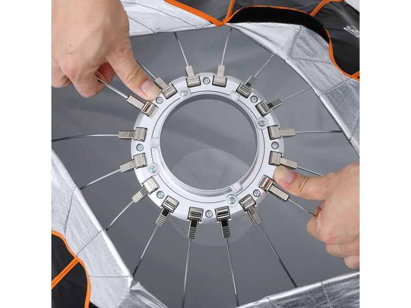 Godox Softbox QR-P90 Schnellmontiert Parabolisch Parabolische Softbox mit 90 cm Durchmesser und Schnellverschluss-System