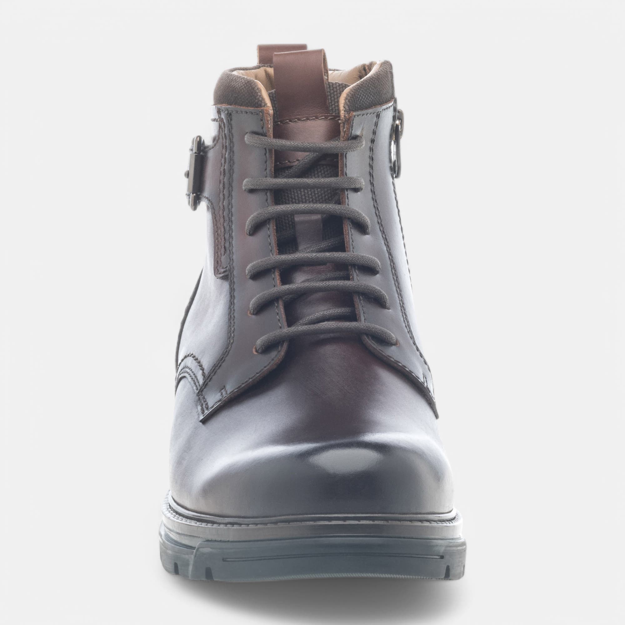Bottines Homme en cuir cognac