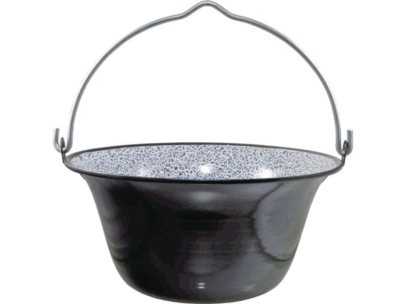 Garcima Grilltopf Gulaschkessel, 6 Liter Grilltopf aus Stahl (emailliert)