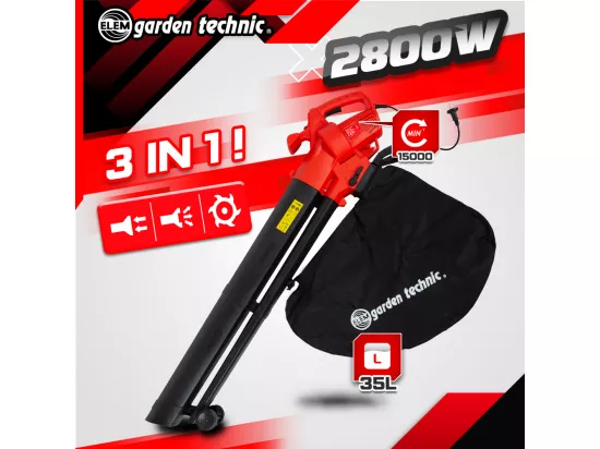 Aspirateur souffleur broyeur électrique 2800W - Elem Garden