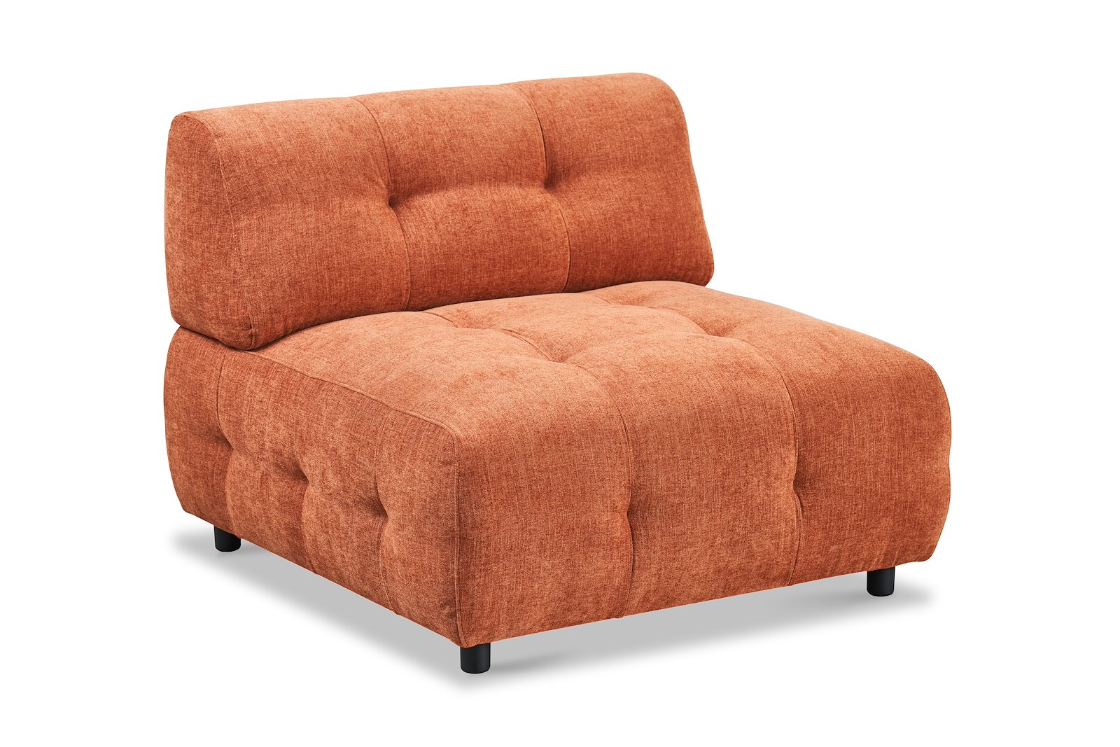 Mina sofa moduler 1,5-seter heltrekt. Tekstil City 54 Bronze med sorte ben