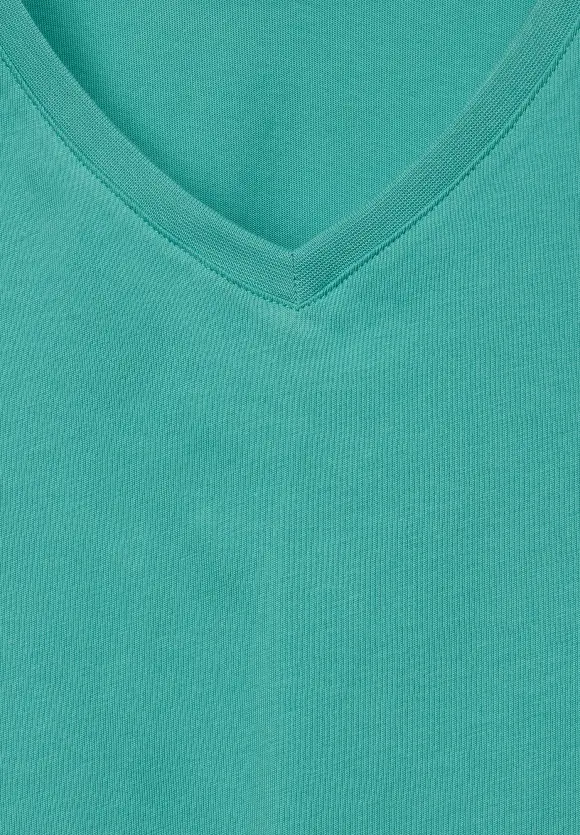 Basic V-Neck  T-Shirt - light urban green