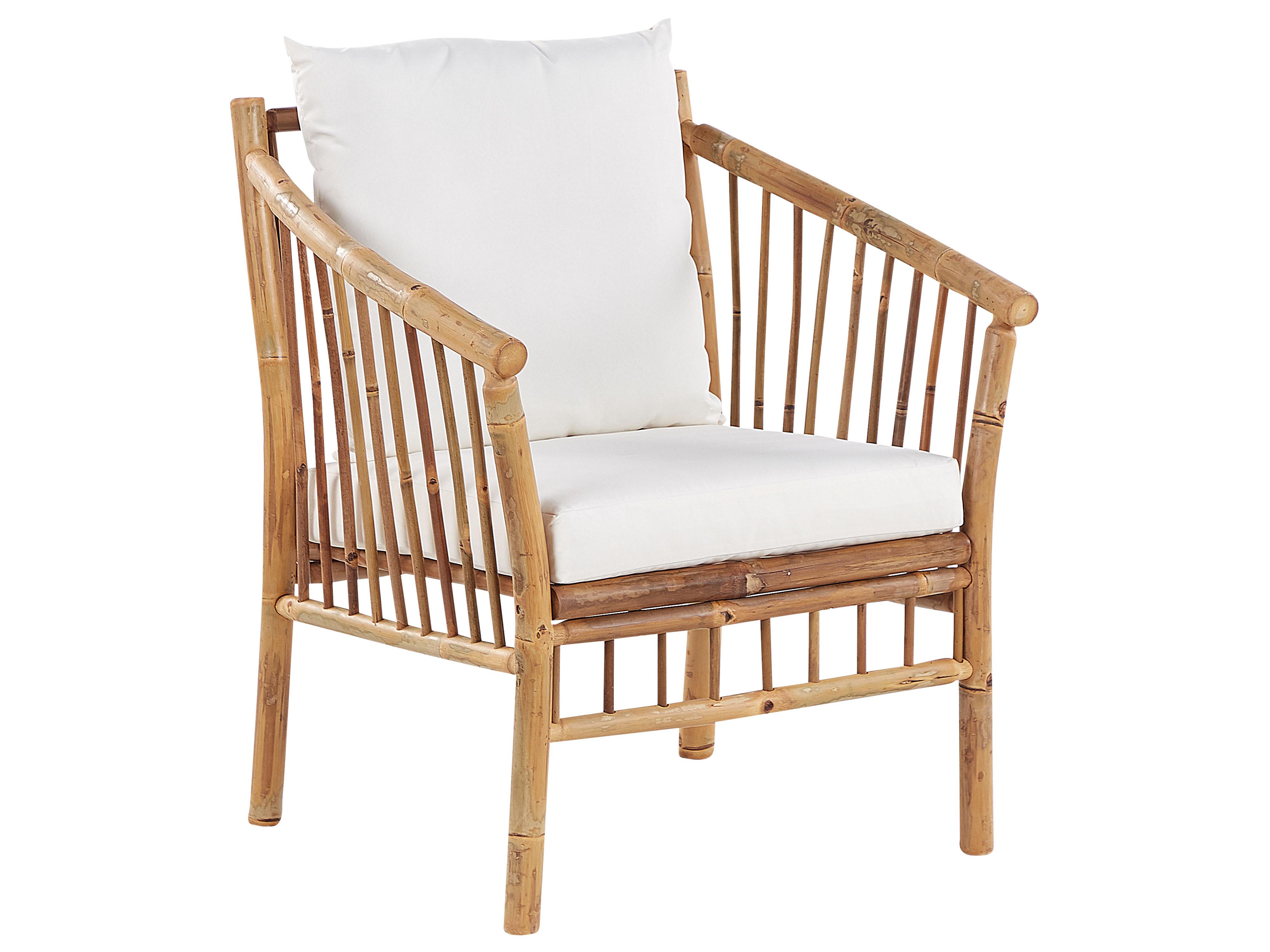 Loungeset met tafel 4-zits MAGGIORE Bamboehout Lichtbruin
