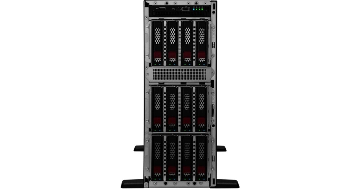 Hewlett Packard EnterpriseProLiant ML350 Gen11 (P71671-425) serversysteem  (Zwart | Xeon Silver 4510 | 64 GB | 2x 960 GB SSD)