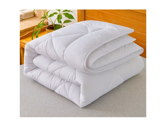 HERZBERG - Couette en microfibre 200x200cm blanche hg22067wd