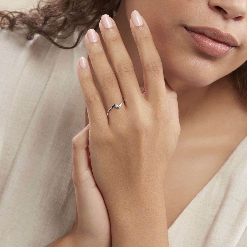 Bague Solitaire Ashley Or Blanc Diamant