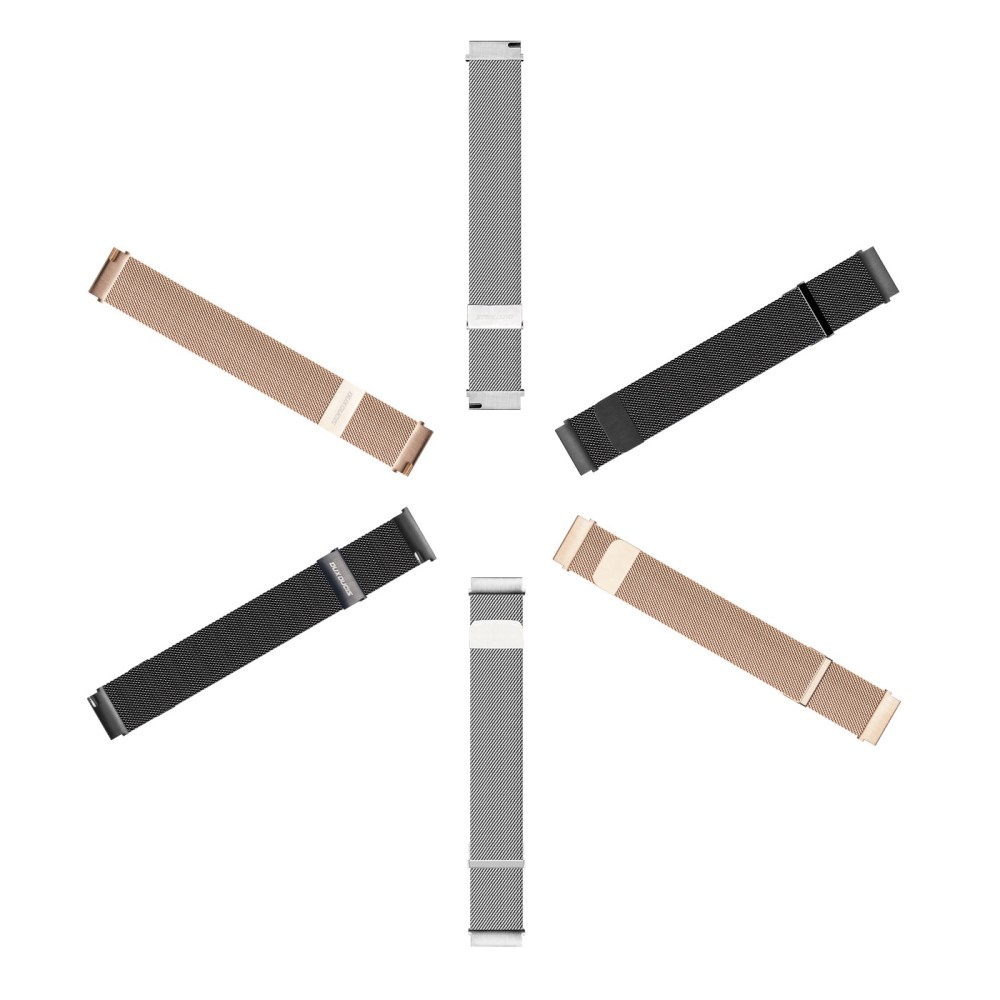Garmin Vivoactive 5 Edelstahl Armband Milanaise (Gelenkumfang: 130-210mm) - Schwarz