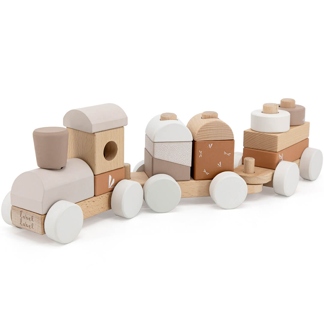 Label label blokkentrein nougat