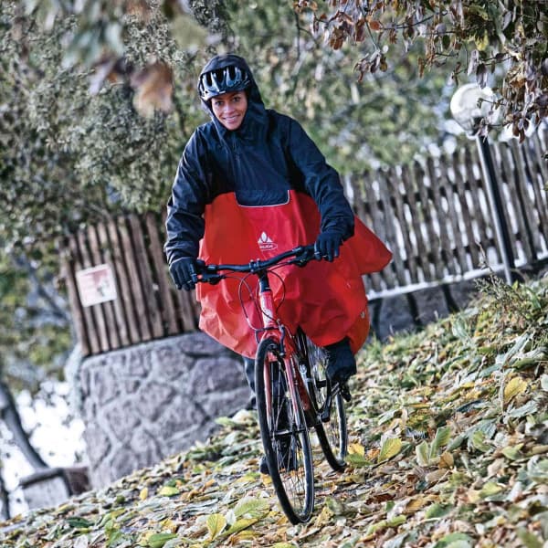 Veste vélo VAUDE VALERO PONCHO INDIAN RED