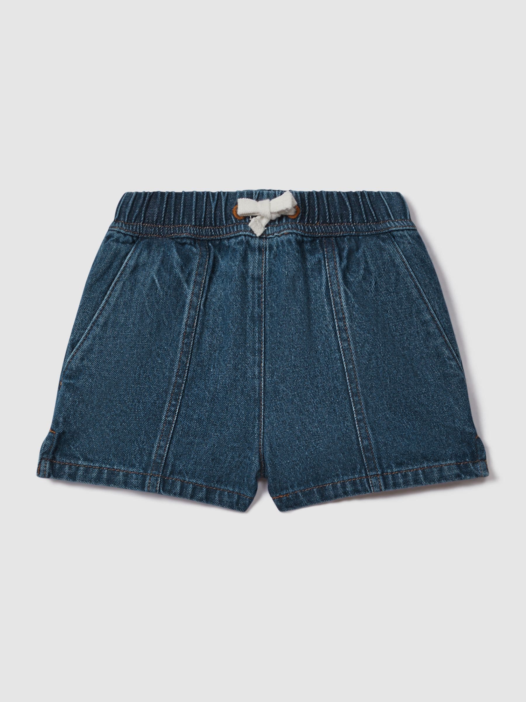 Reiss Marloe denim short met trekkoord