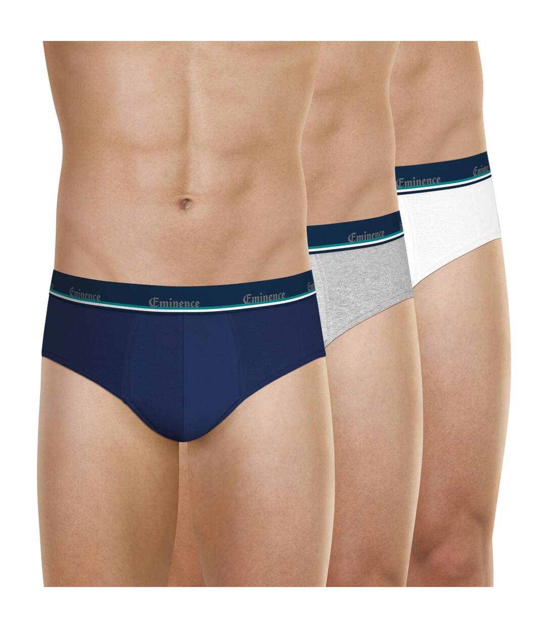 Lot de 3 slips homme coton stretch