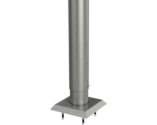 Biohort aluminium paal om vast te schroeven, 90 cm Ø 8,5 cm, kwartsgrijs metallic