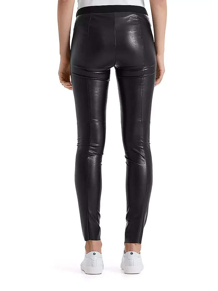 MARC CAIN Leggings in Lederoptik schwarz