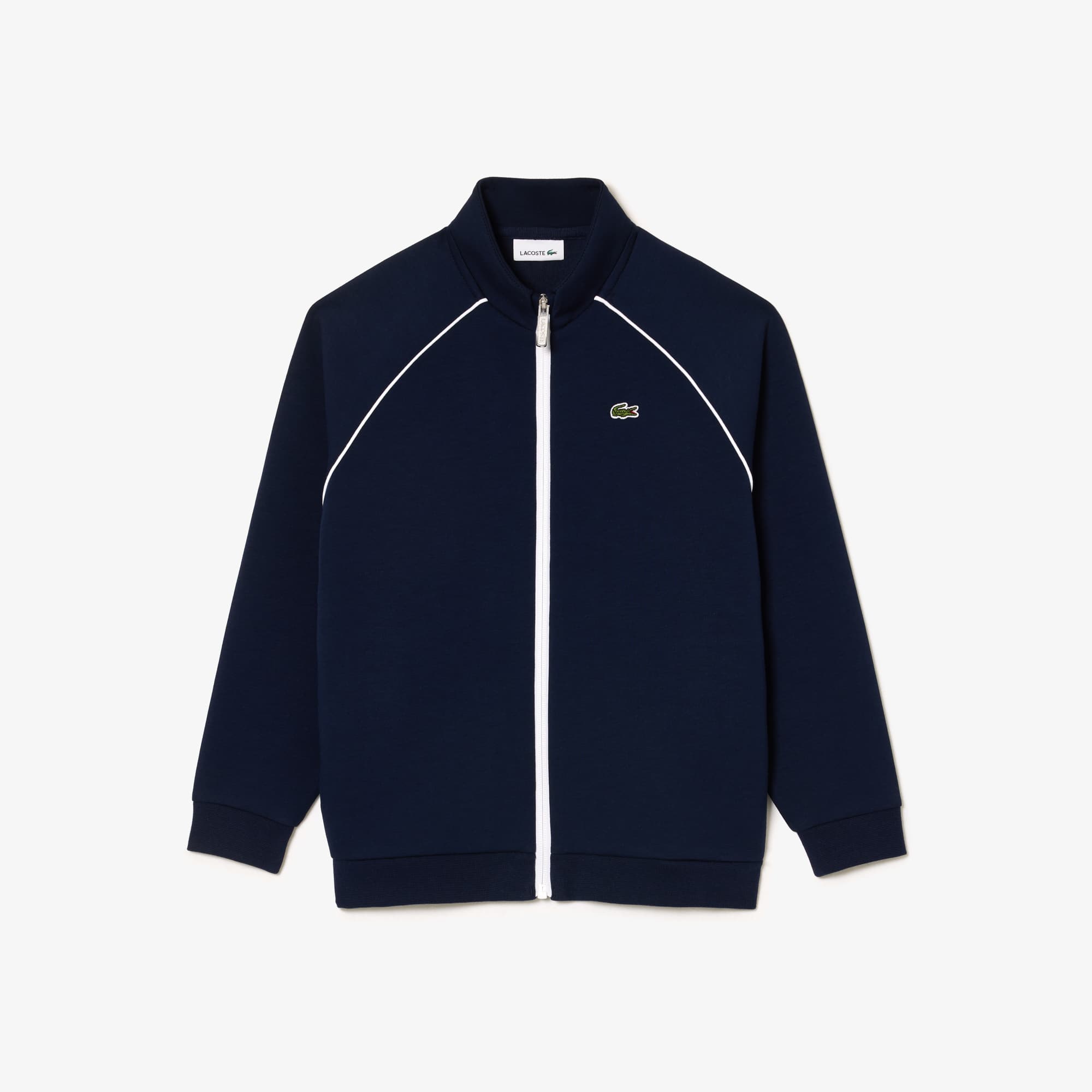 Sweatshirt zippé avec détails contrastés Pullovers & Sweatshirts - Bleu - Lacoste - Enfant