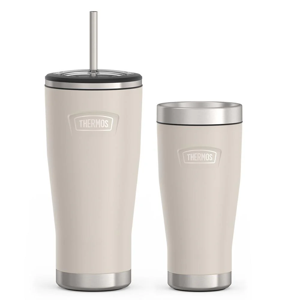 16oz ICON™ TUMBLER -SANDSTONE,24oz ICON™COLD TUMBLER WITH STRAW - SANDSTONE