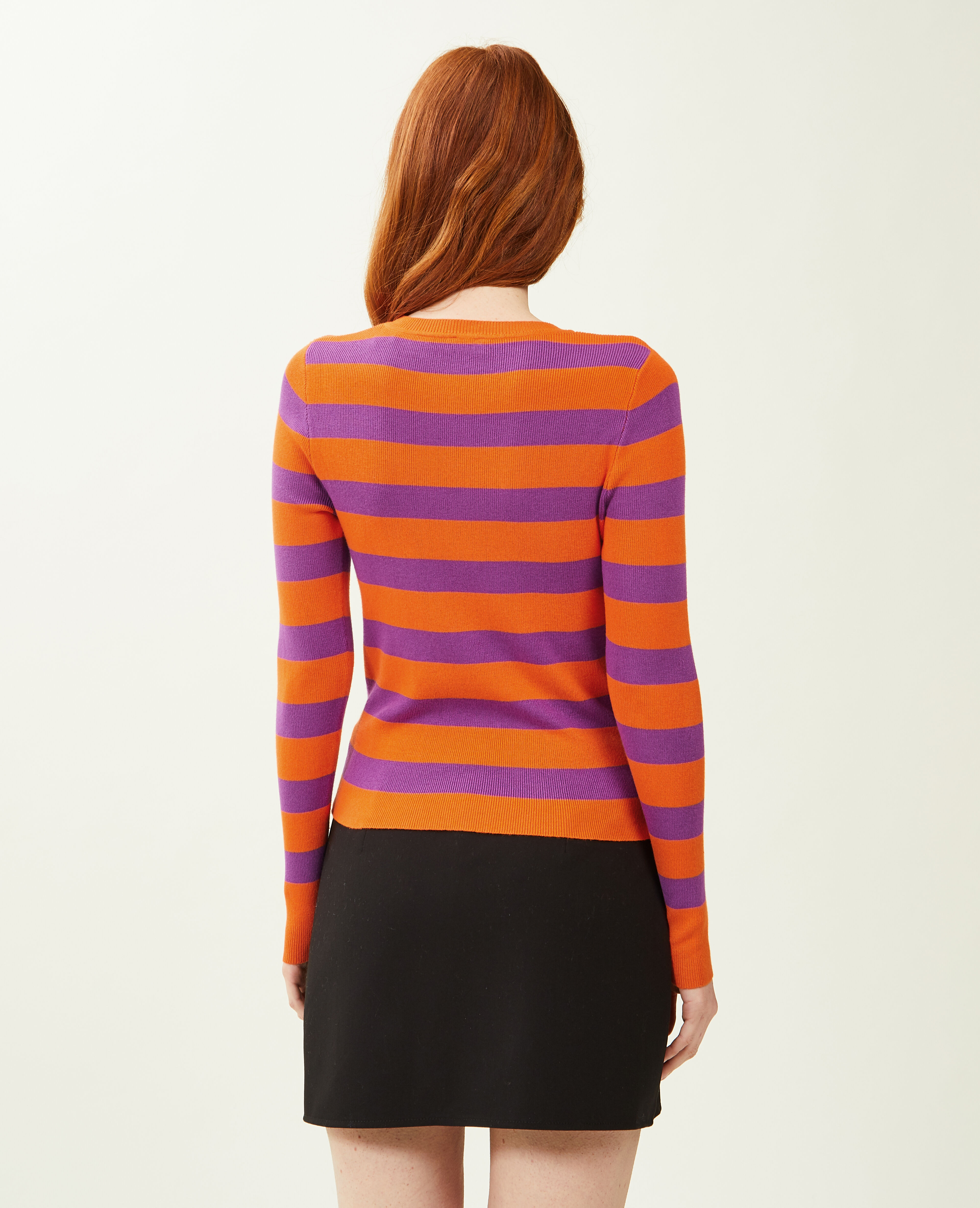 Pull moulant col rond - Orange