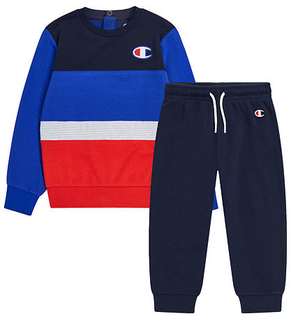 Champion Sweats?t - Sweatshirt/Sweatpants - Blå/R?d/Hvid