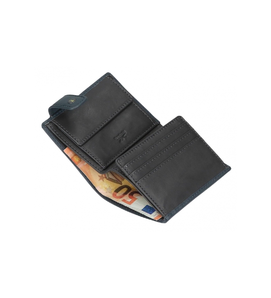 Carteira vertical Reebok Switch com fecho de clique, azul marinho