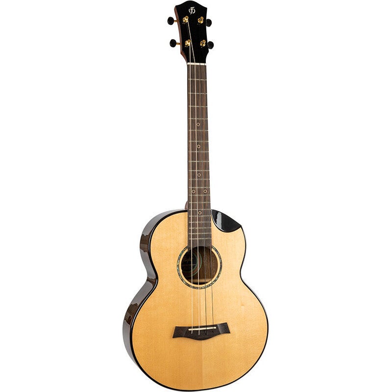 Flight Princess Series Aurora Baritone Natural elektrisch-akoestische solid top bariton ukelele met gigbag