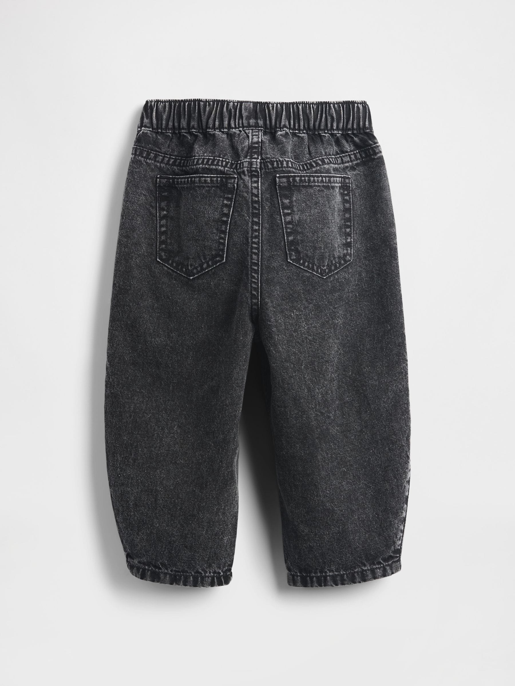 Zwart - Gap pull-on barrel jeans (6mnd-5jr)