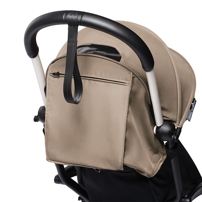 Poussette complète YOYO² nouveau pack 0+ et 6+ châssis blanc - Taupe