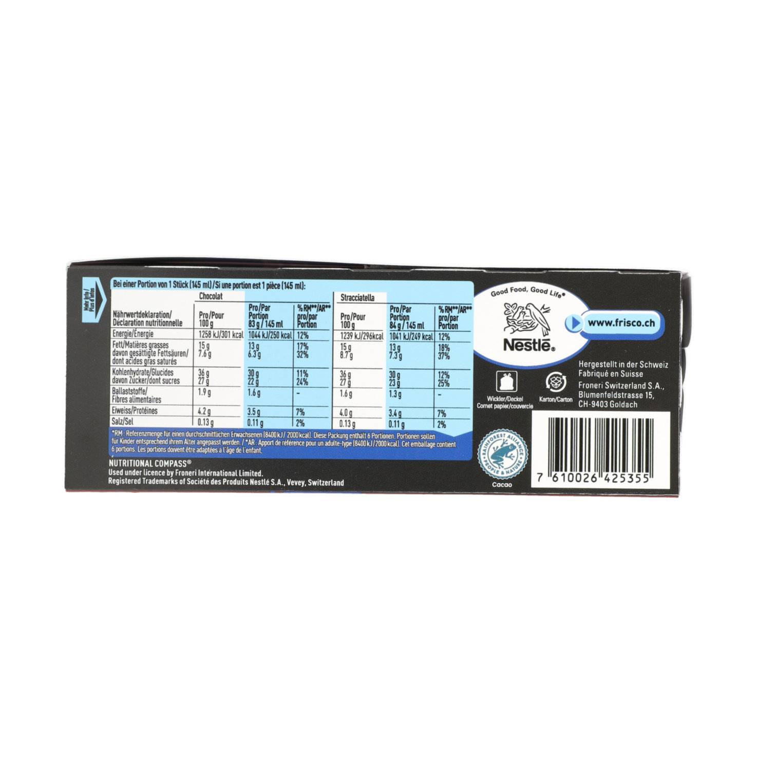 Frisco Extrême Cornets Schokolade & Stracciatella assortiert 6 Stück