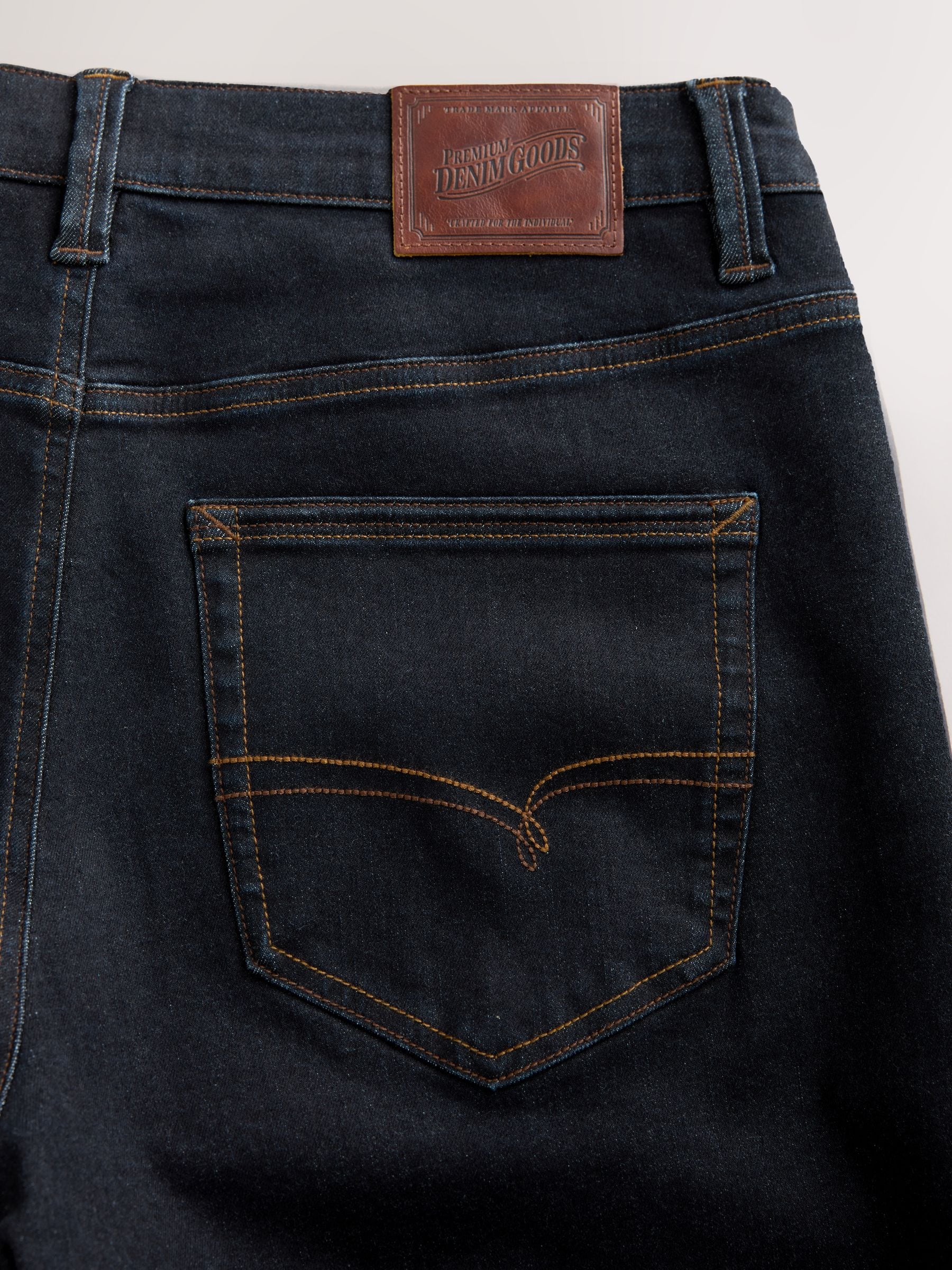 Blauw met wassing - Relaxed fit - Motionflex jeans