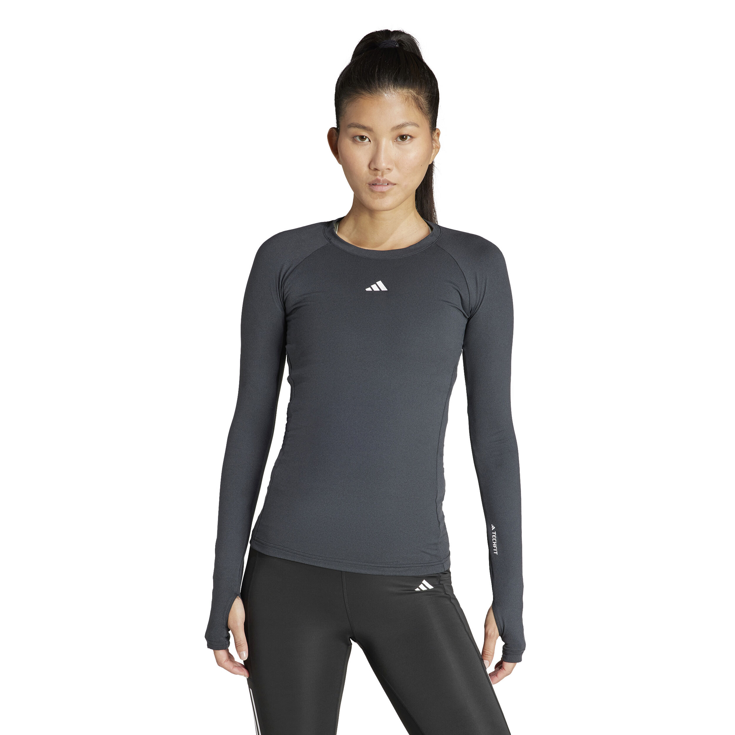 adidas Tech-Fit Haut Manches Longues Femmes - Noir