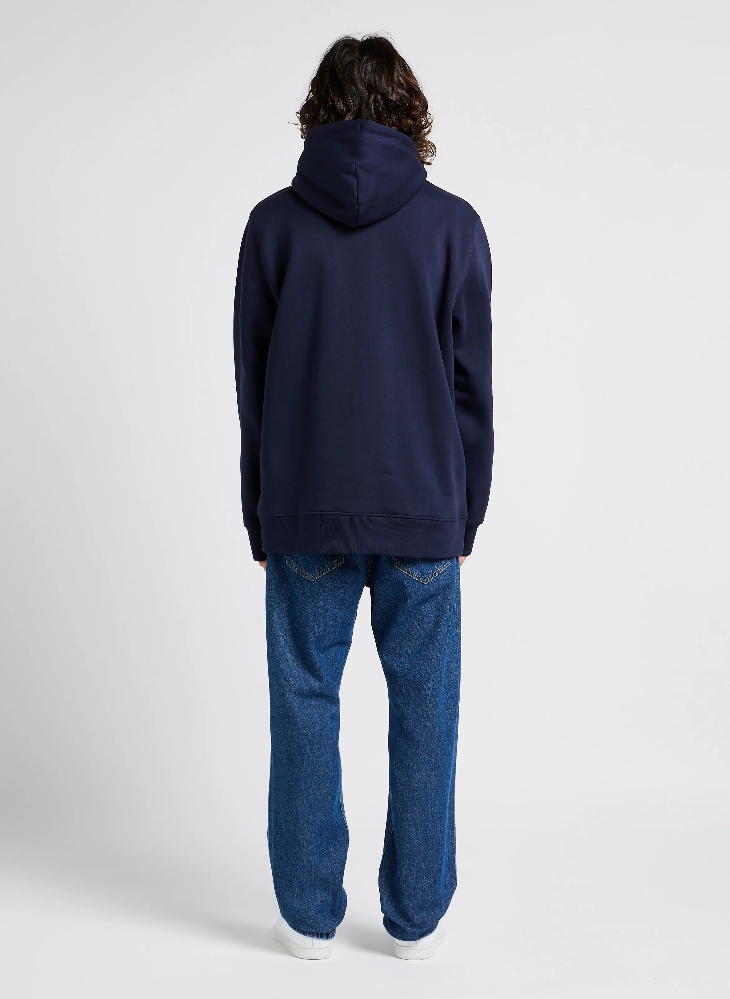 Sweat à capuche regular-fit en coton mélangé | Bleu