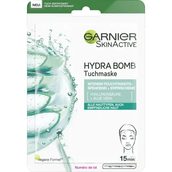Tuchmaske Hydra Bomb Aloe Vera Intensiv Feuchtigkeitsspendend