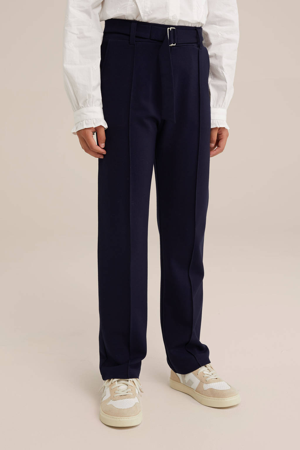 WE Fashion broek donekrblauw