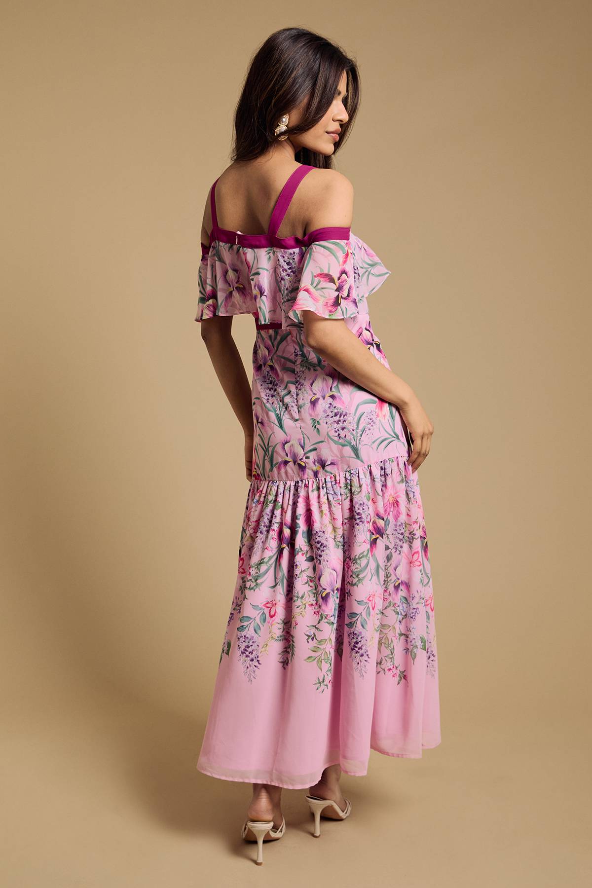Oasis Robe Bardot À Col Licou Avec Détail Nœud Petite Taille