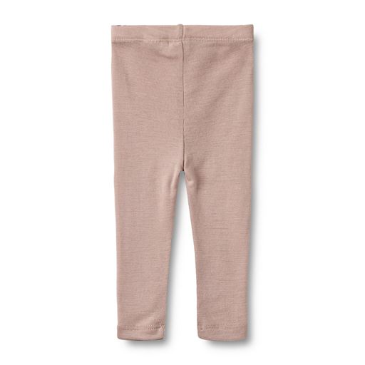 Wheat Agi Wool Baby Leggings, Dry Rose, 92 cm