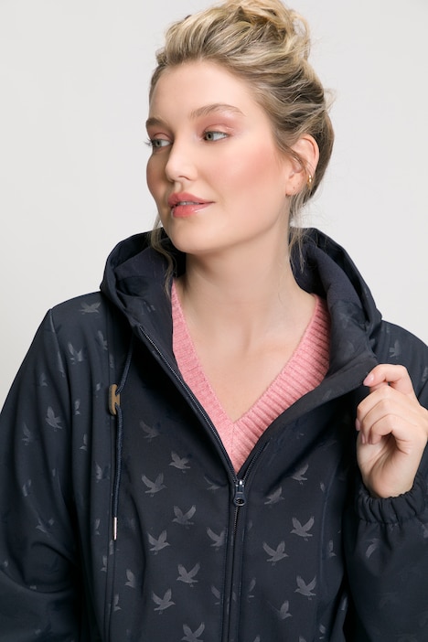 Softshelljacke, Möwen, Fleecefutter, 2-Wege-Zipper