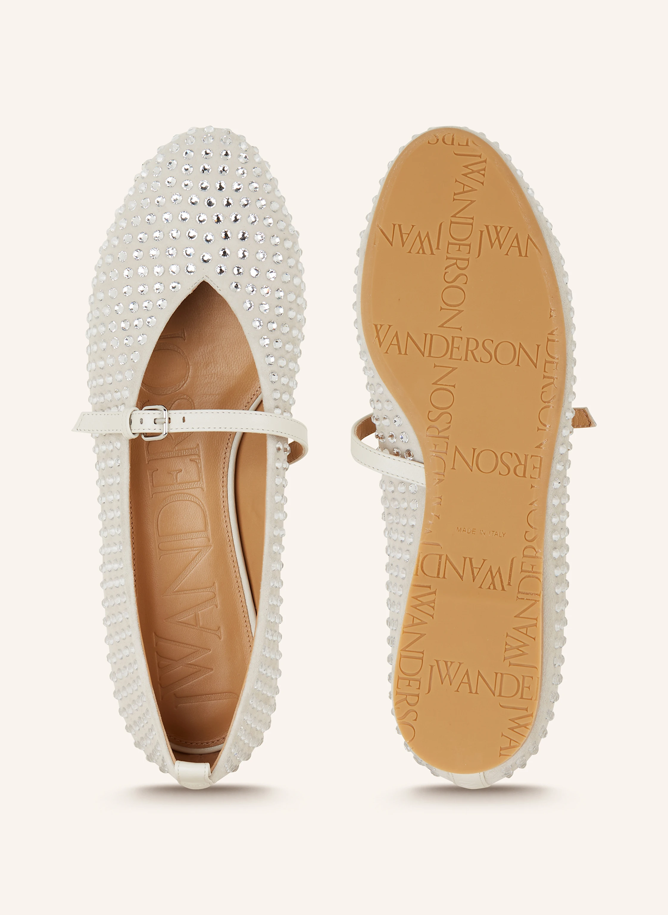 JW ANDERSON Mary-Jane-Ballerinas mit Schmucksteinen