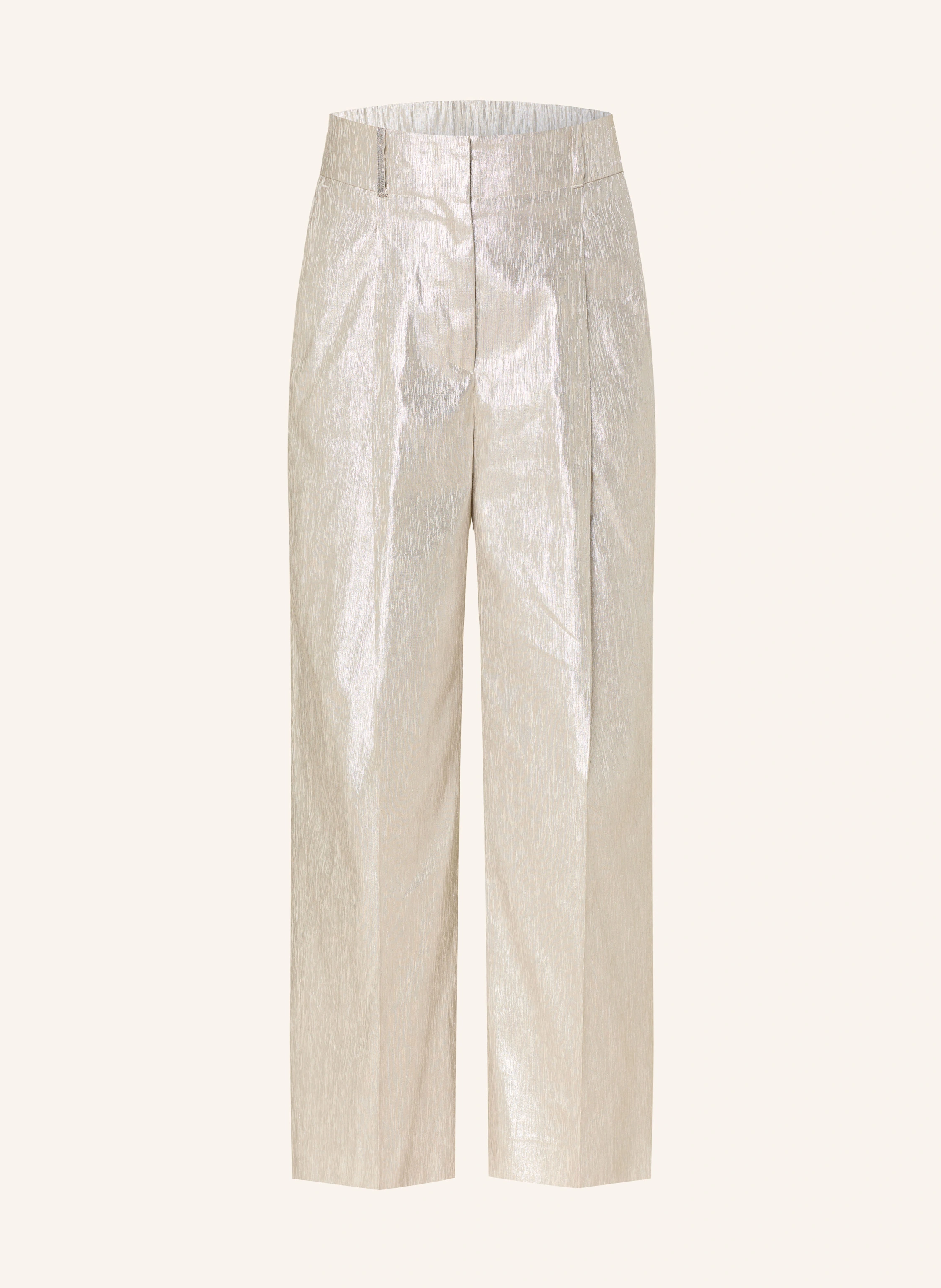 PESERICO Hose mit Glitzergarn und Schmucksteinen