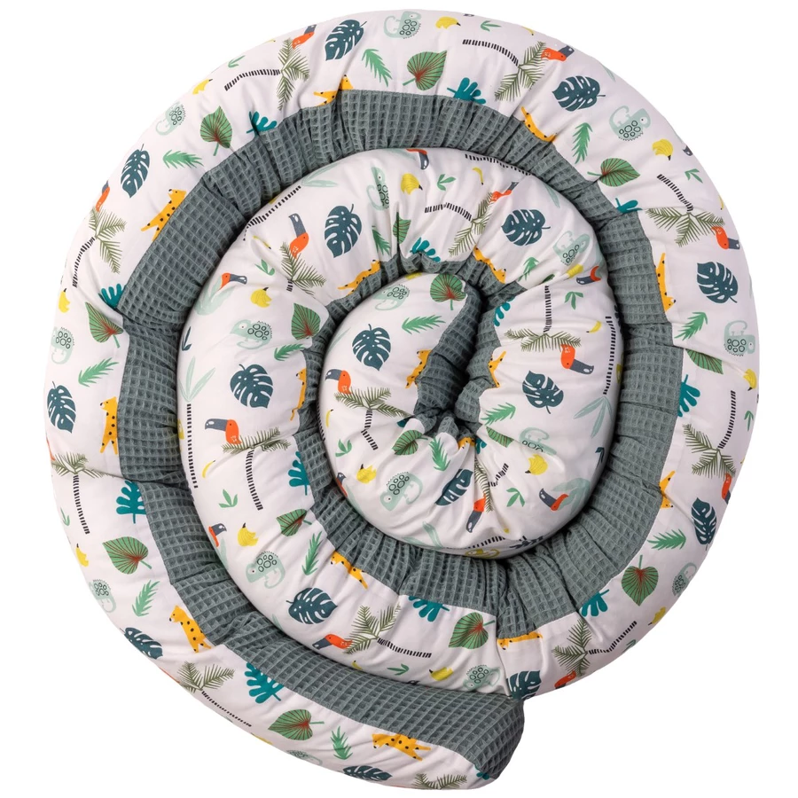 Ullenboom Baby Bettschlange Waffelpique Salbeigrün Regenwald 300 cm