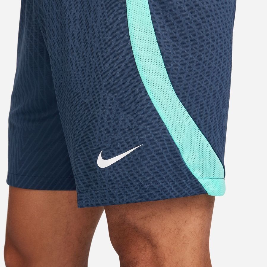 Nike Short d'Entraînement Dri-FIT Strike Peak Ready - Bleu Marine/Turquoise/Blanc