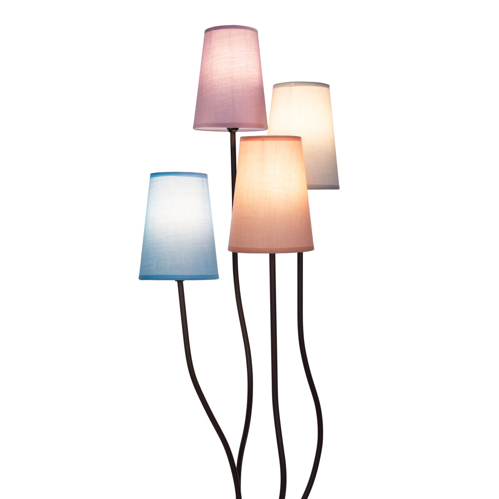 Stehleuchte BOHO - braun-bunt - 4-flammig - 138 cm