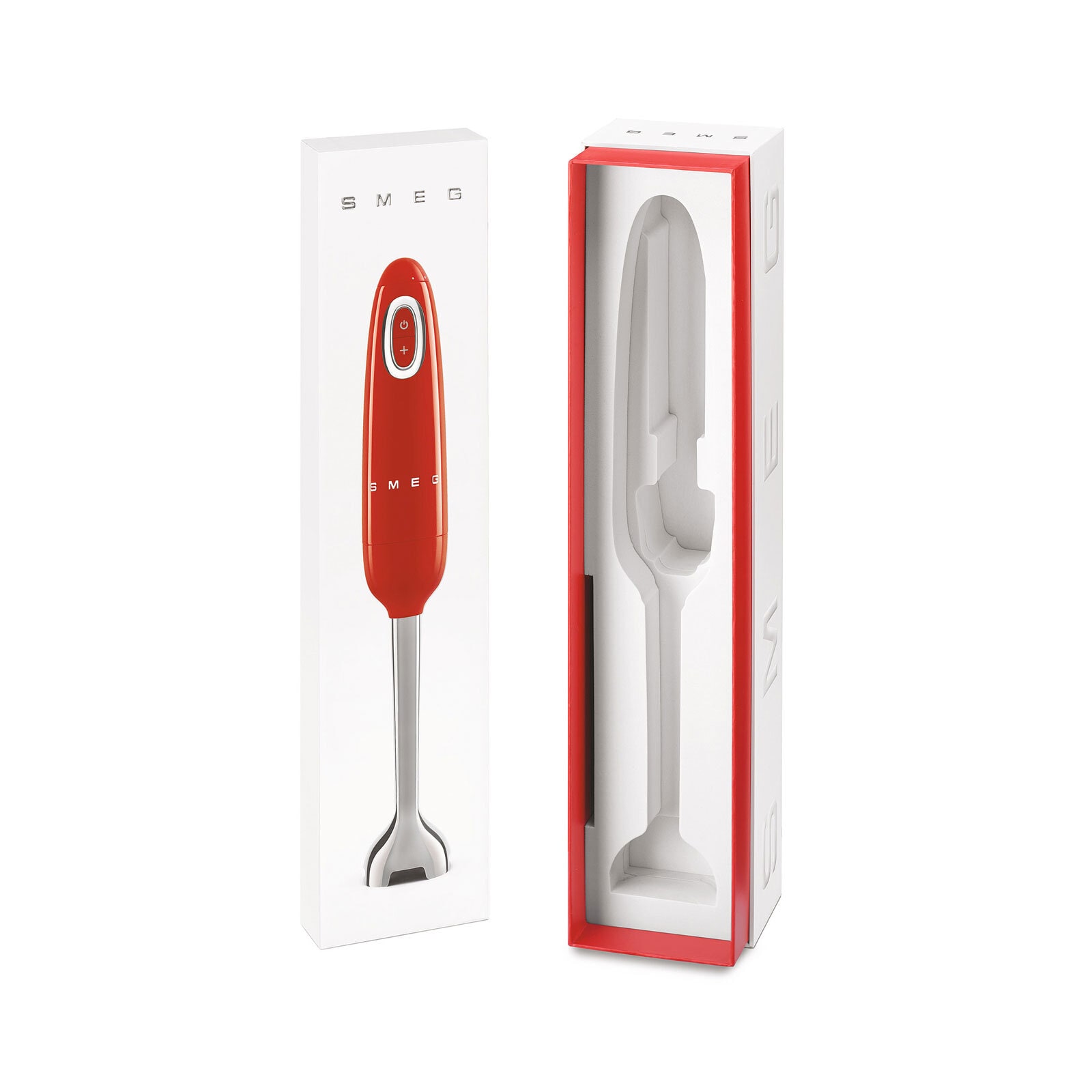 SMEG Stabmixer Solo rot/silberfarbig