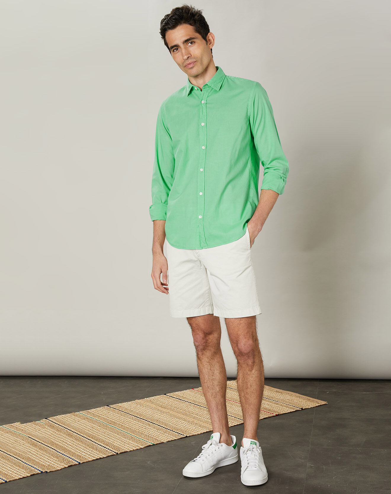 Hartford Chemise slim Sammy Pat jade