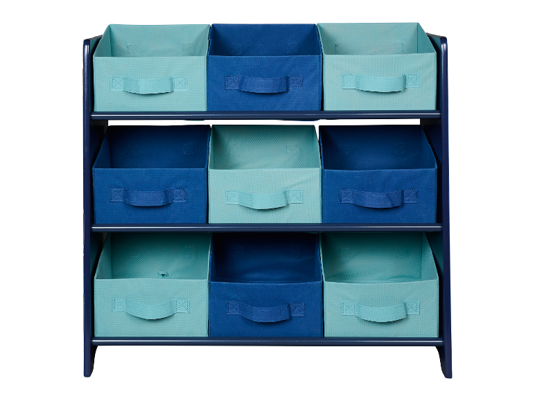 Kast met textielboxen