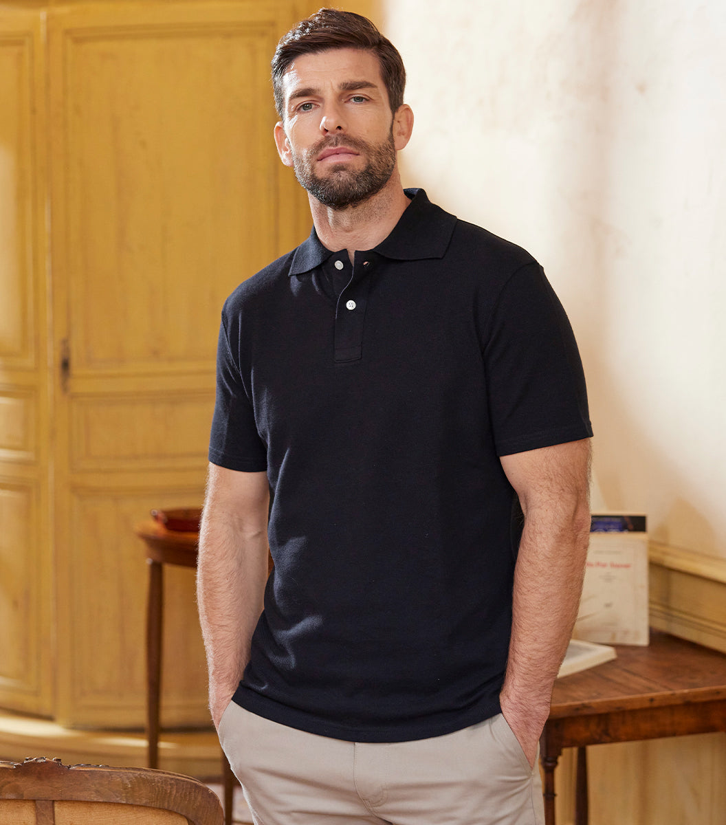 Polo Homme Noir - Intemporel