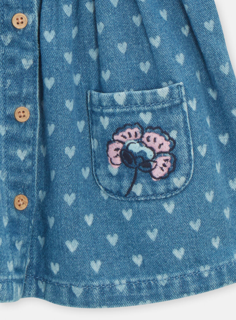 Robe en denim pour bébé fille