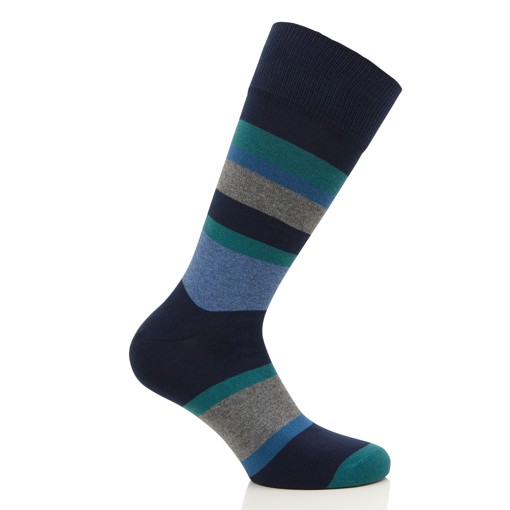 Chaussettes en coton mélangé à rayures | Multicolore