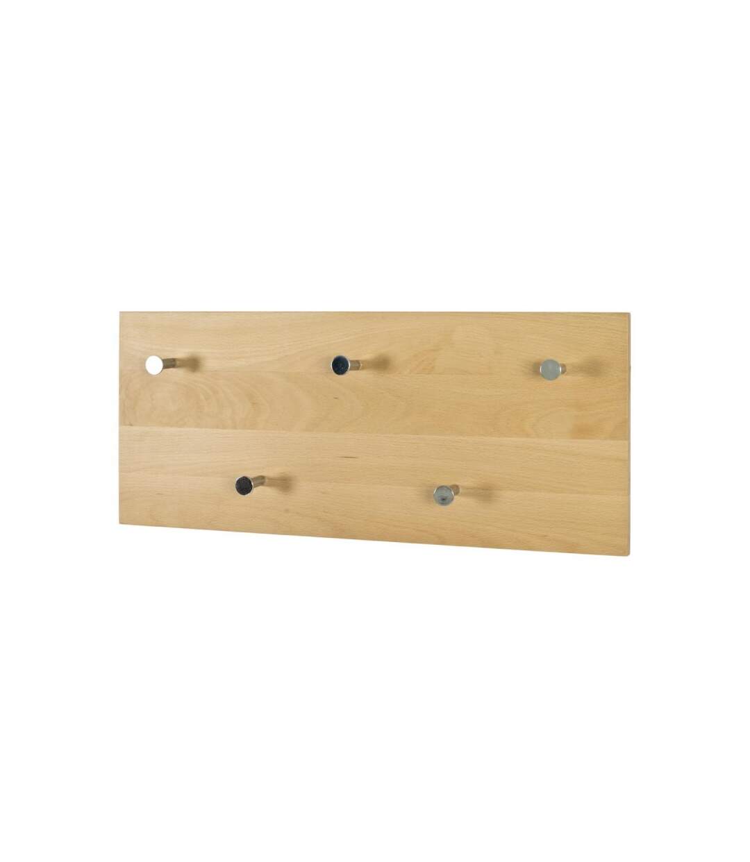 Paris Prix - Patère Murale En Bois 5 Crochets 60cm Naturel