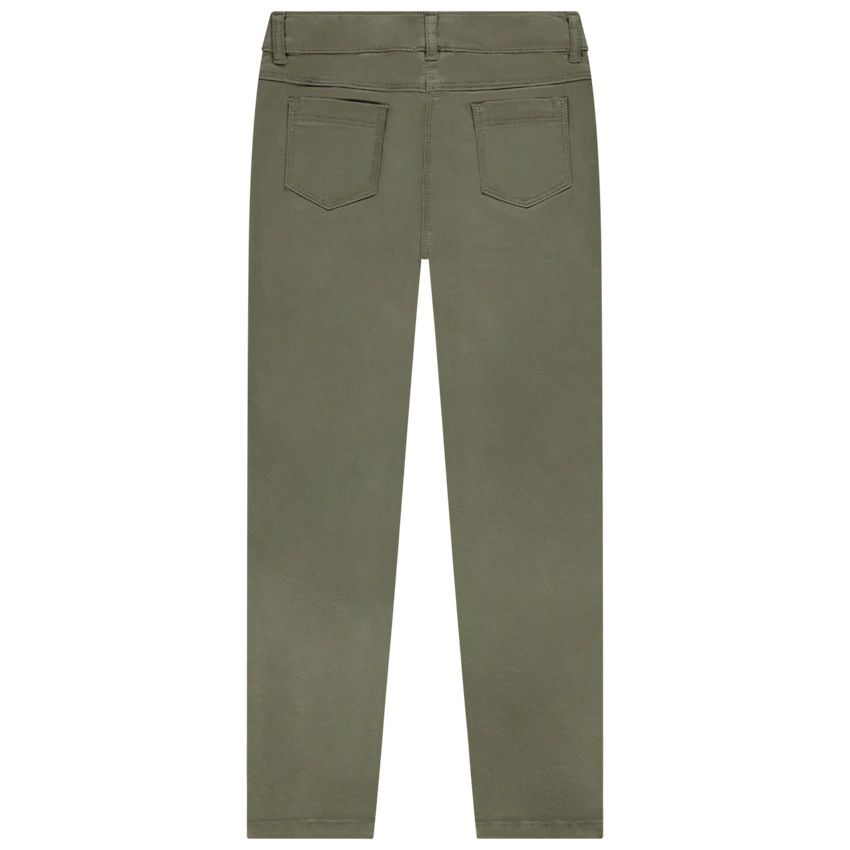 Pantalon slim en twill uni pour fille - Vert
